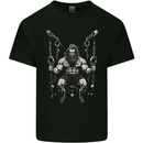 Fantasy Strong Man Gym Training Top Bodybuilder Kids T-Shirt Childrens Black