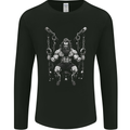 Fantasy Strong Man Gym Training Top Bodybuilder Mens Long Sleeve T-Shirt Black
