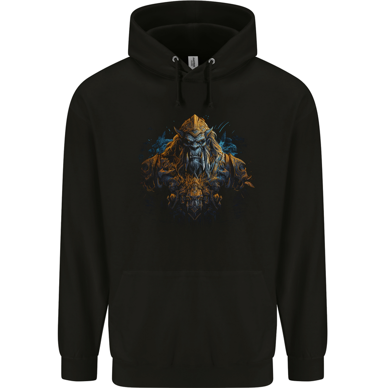 Fantasy Warrior Orc Goblin Orca Elf Troll Styx Childrens Kids Hoodie Black