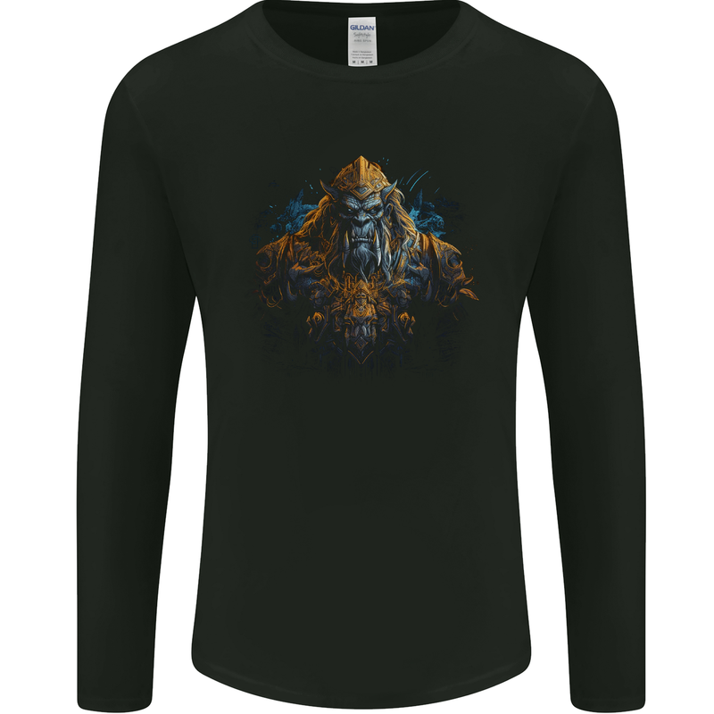 Fantasy Warrior Orc Goblin Orca Elf Troll Styx Mens Long Sleeve T-Shirt Black