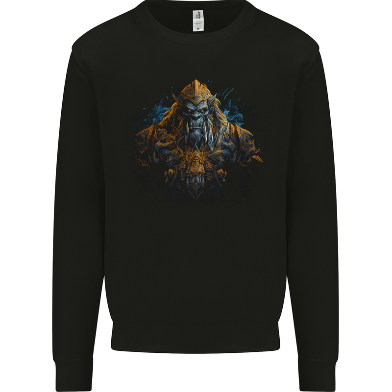 Fantasy Warrior Orc Goblin Orca Elf Troll Styx Mens Sweatshirt Jumper Black