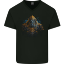Fantasy Warrior Orc Goblin Orca Elf Troll Styx Mens V-Neck Cotton T-Shirt Black