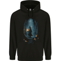 Fantasy Wizard Warlock 1 Mens 80% Cotton Hoodie Black
