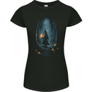 Fantasy Wizard Warlock 1 Womens Petite Cut T-Shirt Black