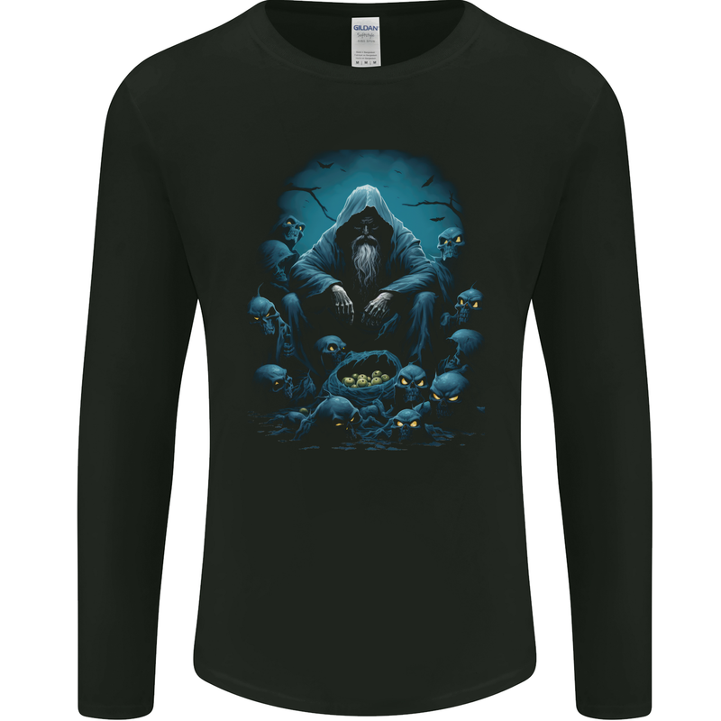 Fantasy Wizard Warlock 2 Mens Long Sleeve T-Shirt Black