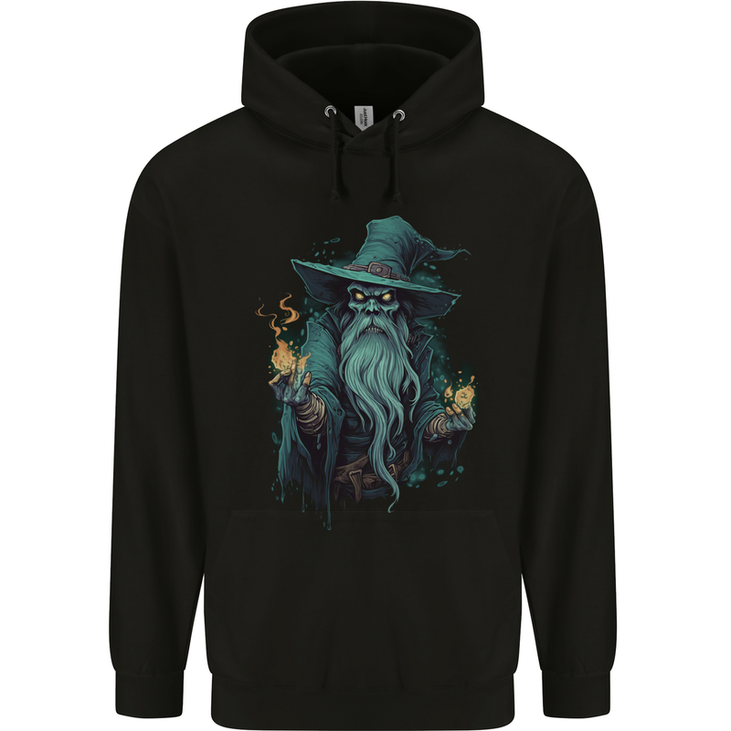 Fantasy Wizard Warlock 3 Childrens Kids Hoodie Black