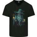 Fantasy Wizard Warlock 3 Mens V-Neck Cotton T-Shirt Black