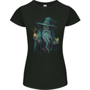 Fantasy Wizard Warlock 3 Womens Petite Cut T-Shirt Black