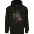 Fantasy Wizard Warlock 4 Mens 80% Cotton Hoodie Black