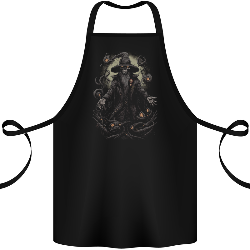 Fantasy Wizard Warlock 5 Cotton Apron 100% Organic Black