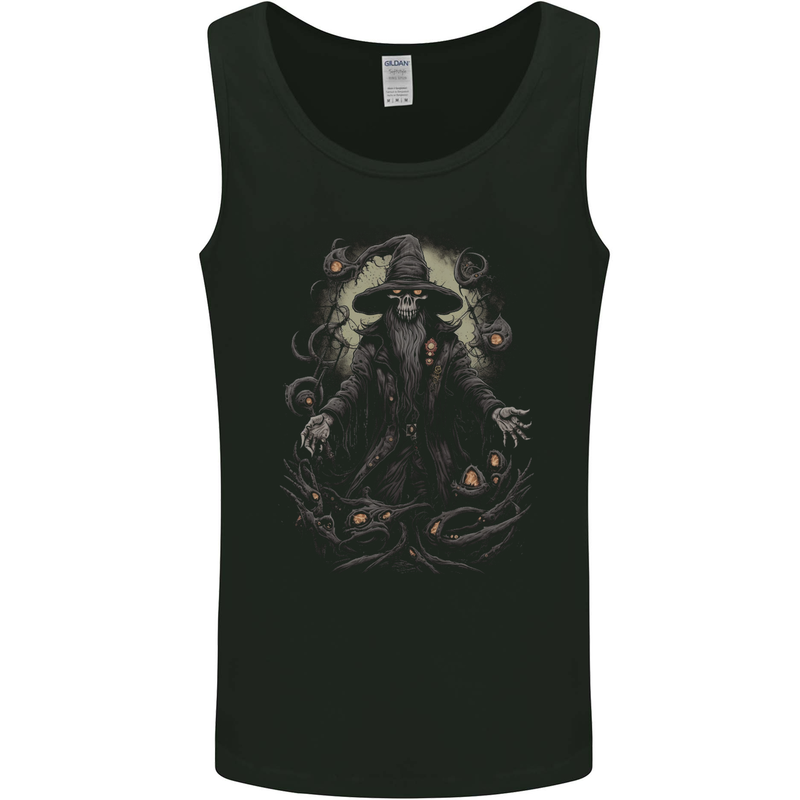 Fantasy Wizard Warlock 5 Mens Vest Tank Top Black