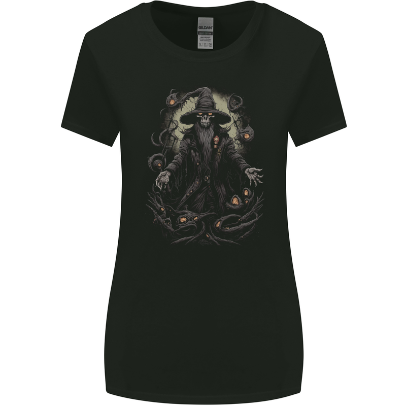Fantasy Wizard Warlock 5 Womens Wider Cut T-Shirt Black