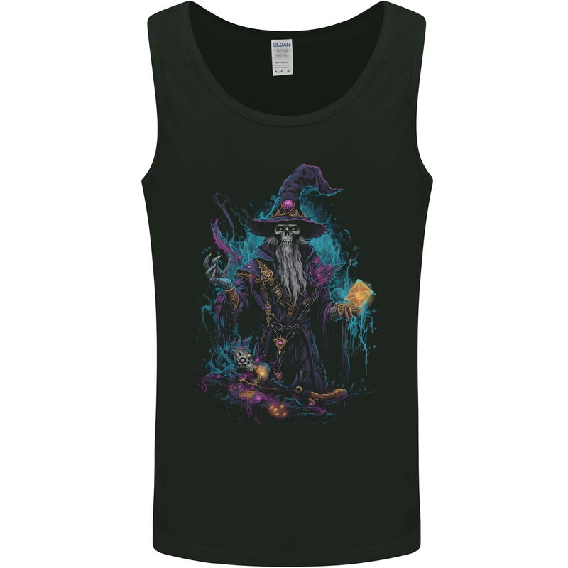 Fantasy Wizard Warlock 6 Mens Vest Tank Top Black