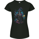 Fantasy Wizard Warlock 6 Womens Petite Cut T-Shirt Black