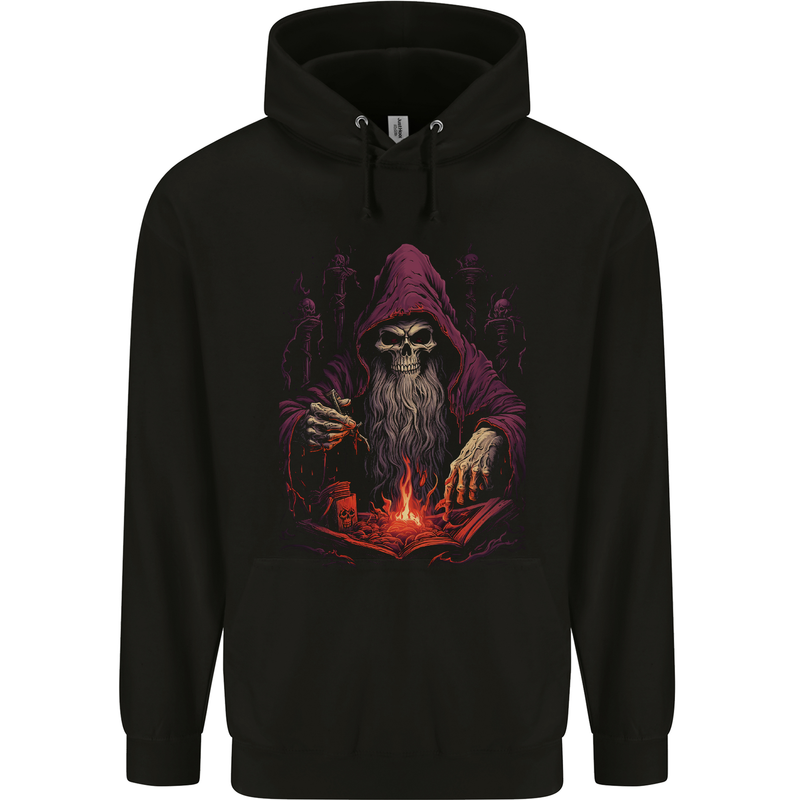 Fantasy Wizard Warlock 7 Mens 80% Cotton Hoodie Black