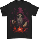 Fantasy Wizard Warlock 7 Mens T-Shirt 100% Cotton BLACK