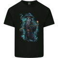 Fantasy Wizard Warlock Skull Kids T-Shirt Childrens Black