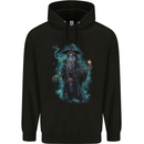Fantasy Wizard Warlock Skull Mens 80% Cotton Hoodie Black