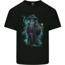 Fantasy Wizard Warlock Skull Mens Cotton T-Shirt Tee Top Black