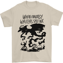 Fantasy Writer Author Novelist Dragons Mens T-Shirt 100% Cotton Sand