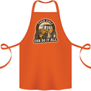 Farm Girls Can Do It All Funny Farming Cotton Apron 100% Organic Orange