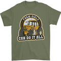 Farm Girls Can Do It All Funny Farming Mens T-Shirt 100% Cotton Military Green