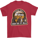 Farm Girls Can Do It All Funny Farming Mens T-Shirt 100% Cotton Red
