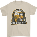 Farm Girls Can Do It All Funny Farming Mens T-Shirt 100% Cotton Sand