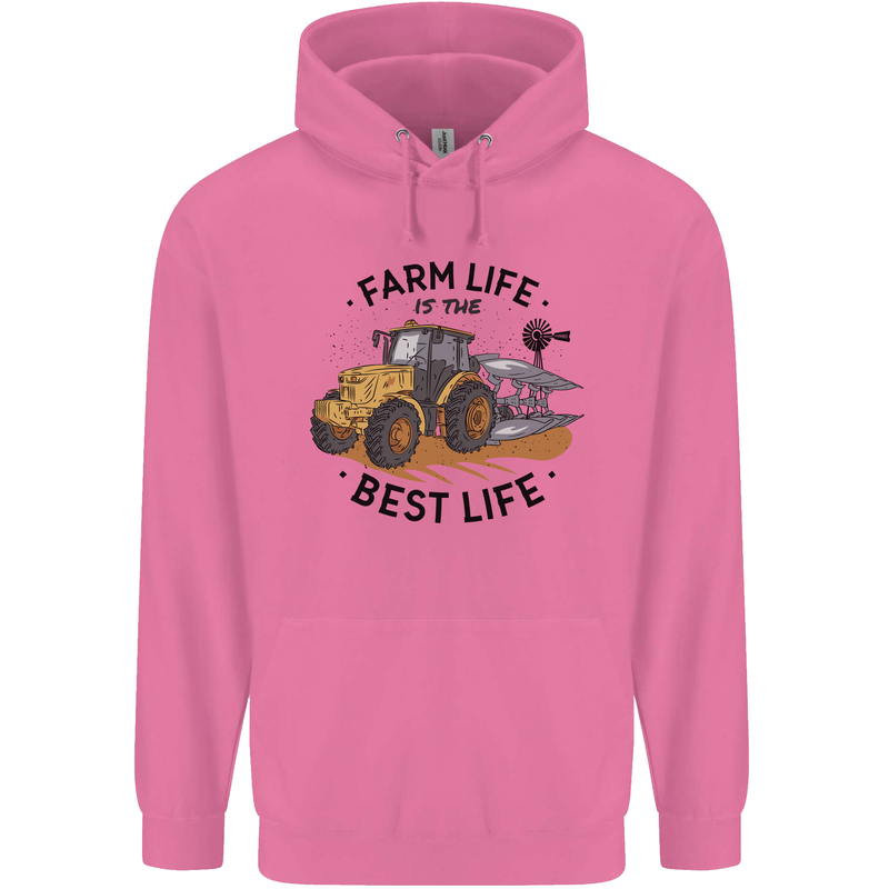 Farm Life is the Best Life Farming Farmer Childrens Kids Hoodie Azalea