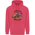 Farm Life is the Best Life Farming Farmer Childrens Kids Hoodie Heliconia