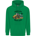 Farm Life is the Best Life Farming Farmer Childrens Kids Hoodie Irish Green