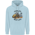 Farm Life is the Best Life Farming Farmer Childrens Kids Hoodie Light Blue