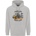 Farm Life is the Best Life Farming Farmer Childrens Kids Hoodie Sports Grey