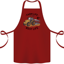 Farm Life is the Best Life Farming Farmer Cotton Apron 100% Organic Maroon