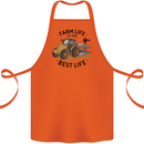 Farm Life is the Best Life Farming Farmer Cotton Apron 100% Organic Orange