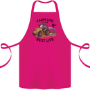 Farm Life is the Best Life Farming Farmer Cotton Apron 100% Organic Pink