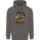Farm Life is the Best Life Farming Farmer Mens 80% Cotton Hoodie Charcoal