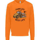 Farm Life is the Best Life Farming Farmer Mens Sweatshirt Jumper Orange