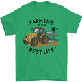 Farm Life is the Best Life Farming Farmer Mens T-Shirt 100% Cotton Irish Green