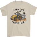 Farm Life is the Best Life Farming Farmer Mens T-Shirt 100% Cotton Sand