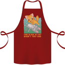 Fart Wasnt That Bad Funny Flatulence Cat Farting Cotton Apron 100% Organic Maroon