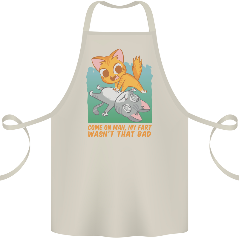 Fart Wasnt That Bad Funny Flatulence Cat Farting Cotton Apron 100% Organic Natural