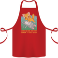 Fart Wasnt That Bad Funny Flatulence Cat Farting Cotton Apron 100% Organic Red
