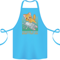 Fart Wasnt That Bad Funny Flatulence Cat Farting Cotton Apron 100% Organic Turquoise