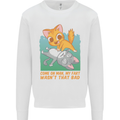 Fart Wasnt That Bad Funny Flatulence Cat Farting Kids Sweatshirt Jumper White