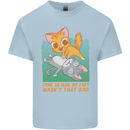 Fart Wasnt That Bad Funny Flatulence Cat Farting Kids T-Shirt Childrens Light Blue