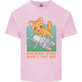 Fart Wasnt That Bad Funny Flatulence Cat Farting Kids T-Shirt Childrens Light Pink