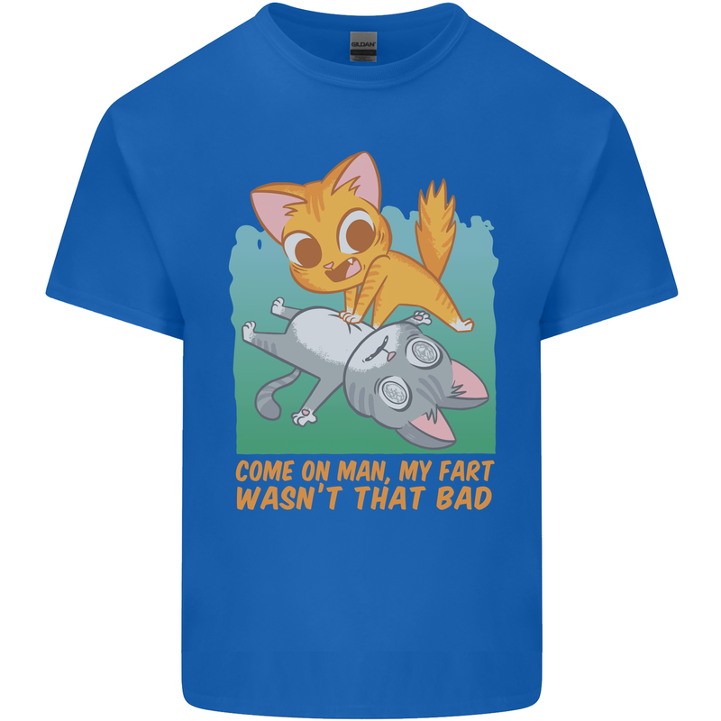 Fart Wasnt That Bad Funny Flatulence Cat Farting Kids T-Shirt Childrens Royal Blue
