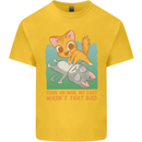 Fart Wasnt That Bad Funny Flatulence Cat Farting Kids T-Shirt Childrens Yellow