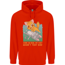 Fart Wasnt That Bad Funny Flatulence Cat Farting Mens 80% Cotton Hoodie Bright Red